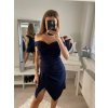 Šaty elegantní carmen krátké bez rukávu dámské Šarlot (S/M ONE SIZE) ITALSKá MóDA IM322308/DR (Velikost S/M/L, Barva béžová)