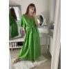Šaty společenské elegantní letní krátký rukáv dámské (S/M ONE SIZE) ITALSKÁ MÓDA IMPSH22L52150/DR (Velikost S/M/L, Barva zelená)