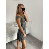 Šaty elegantní třpytivé carmen dámské (S/M ONE SIZE) ITALSKá MóDA IM322337 (Velikost S/M/L, Barva Černá)