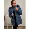 Bunda s kapucí dámská nadrozměr (4XL-8XL) BESS222251 petrolejová (Velikost 4XL, Barva modrá petrolejová)