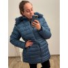 Bunda s kapucí dámská nadrozměr (4XL-8XL) BESS222251 petrolejová (Velikost 4XL, Barva modrá petrolejová)