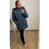 Bunda s kapucí dámská nadrozměr (4XL-8XL) BESS222251 petrolejová (Velikost 4XL, Barva modrá petrolejová)