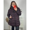 Bunda s kapucí dámská nadrozměr (4XL-8XL) BESS222251 vínová (Velikost 4XL, Barva vínová)