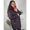 Bunda s kapucí dámská nadrozměr (4XL-8XL) BESS222251 vínová (Velikost 4XL, Barva vínová)