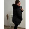 Bunda s kapucí dámská nadrozměr (4XL-8XL) BESS222251 černá (Velikost 4XL, Barva Černá)