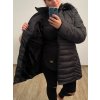 Bunda s kapucí dámská nadrozměr (4XL-8XL) BESS222251 černá (Velikost 4XL, Barva Černá)