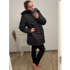 Bunda s kapucí dámská nadrozměr (4XL-8XL) BESS222251 černá (Velikost 4XL, Barva Černá)