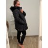 Bunda s kapucí dámská nadrozměr (4XL-8XL) BESS222251 černá (Velikost 4XL, Barva Černá)