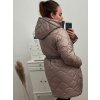 Bunda s kapucí nadrozměr (54-62) LIBLAND LIB22LD-7738 tmavě béžová