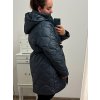 Bunda s kapucí nadrozměr (54-62) LIBLAND LIB22LD-7738 smaragdová (Velikost 54, Barva zelená smaragdová)