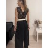 Top/tílko krajkový bez rukávu dámské (S/M ONE SIZE) ITALSKÁ MÓDA IMPBB221148sl/DR (Velikost S/M/L, Barva Černá)