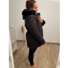 Bunda s kapucí dámská nadrozměr (54-62) Nat227069 černá (Velikost 54, Barva Černá)