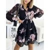 Šaty šifonové elegantní košilové dlouhý rukáv dámské (S/M ONE SIZE) ITALSKÁ MÓDA IMWG22637A (Velikost S/M/L, Barva Černá)