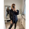 Košile oversize dlouhý rukáv dámská (S/M/L ONE SIZE) ITALSKÁ MÓDA IMWB22243 (Velikost M/L, Barva béžová)
