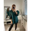 Košile oversize dlouhý rukáv dámská (S/M/L ONE SIZE) ITALSKÁ MÓDA IMWB22243 (Velikost M/L, Barva béžová)
