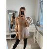 Košile oversize dlouhý rukáv dámská (S/M/L ONE SIZE) ITALSKÁ MÓDA IMWB22243 (Velikost M/L, Barva béžová)