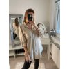 Košile oversize dlouhý rukáv dámská (S/M/L ONE SIZE) ITALSKÁ MÓDA IMWB22243 (Velikost M/L, Barva béžová)