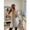 Košile oversize dlouhý rukáv dámská (S/M/L ONE SIZE) ITALSKÁ MÓDA IMWB22243 (Velikost M/L, Barva béžová)