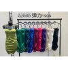 Šaty saténové na ramínka dámské (S/M ONE SIZE) ITALSKá MóDA IMM22FS52585 (Velikost S/M/L, Barva béžová)