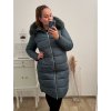Kabát zimní dámský nadrozměr (3XL-7XL) LIBLAND LIB22LD-7688B tmavě zelená
