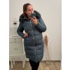 Kabát zimní dámský nadrozměr (3XL-7XL) LIBLAND LIB22LD-7688B tmavě zelená