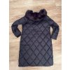 Kabát zimní dámský nadrozměr (3XL-7XL) LIBLAND LIB22LD-7688B tmavě modrá (Velikost 3XL, Barva tmavě modrá)