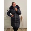 Kabát zimní dámský nadrozměr (3XL-7XL) LIBLAND LIB22LD-7688B tmavě modrá (Velikost 3XL, Barva tmavě modrá)