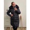 Kabát zimní dámský nadrozměr (3XL-7XL) LIBLAND LIB22LD-7688B tmavě modrá (Velikost 3XL, Barva tmavě modrá)