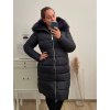 Kabát zimní dámský nadrozměr (3XL-7XL) LIBLAND LIB22LD-7688B tmavě modrá (Velikost 3XL, Barva tmavě modrá)