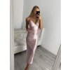 Šaty letní dlouhé na ramínka dámské (S/M ONE SIZE) ITALSKÁ MÓDA IMPBB22B23820 (Velikost S/M/L, Barva béžová)