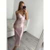 Šaty letní dlouhé na ramínka dámské (S/M ONE SIZE) ITALSKÁ MÓDA IMPBB22B23820 (Velikost S/M/L, Barva béžová)
