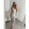 Šaty letní dlouhé na ramínka dámské (S/M ONE SIZE) ITALSKÁ MÓDA IMPBB22B23820 (Velikost S/M/L, Barva béžová)
