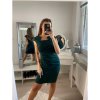 Šaty pouzdrové společenské elegantní bez rukávů dámské Carol (S-XL) ITALSKÁ MÓDA IMM22Q51239-1/DUR (Velikost S, Barva zelená smaragdová)
