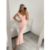 Šaty dlouhé elegantní společenské carmen dámské (S/M ONE SIZE) ITALSKÁ MÓDA IMM22325 (Velikost S/M/L, Barva bílá)