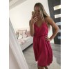 Šaty na ramínka letní saténové dámské (S/M ONE SIZE) ITALSKÁ MÓDA IMM22Q52389/DR (Velikost S/M/L, Barva béžová)