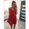 Šaty na ramínka letní saténové dámské (S/M ONE SIZE) ITALSKÁ MÓDA IMM22Q52389/DR (Velikost S/M/L, Barva béžová)