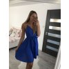 Šaty na ramínka letní saténové dámské (S/M ONE SIZE) ITALSKÁ MÓDA IMM22Q52389/DR (Velikost S/M/L, Barva béžová)