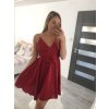 Šaty na ramínka letní saténové dámské (S/M ONE SIZE) ITALSKÁ MÓDA IMM22Q52389/DR (Velikost S/M/L, Barva béžová)