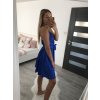Šaty na ramínka letní saténové dámské (S/M ONE SIZE) ITALSKÁ MÓDA IMM22Q52389/DR (Velikost S/M/L, Barva béžová)