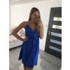 Šaty na ramínka letní saténové dámské (S/M ONE SIZE) ITALSKÁ MÓDA IMM22Q52389/DR (Velikost S/M/L, Barva béžová)
