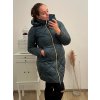 Bunda s kapucí dlouhý rukáv dámský (S-2XL) ITALSKÁ MÓDA IMT22024 smaragdová (Velikost 2XL, Barva zelená smaragdová)