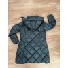 Bunda s kapucí dlouhý rukáv dámský (S-2XL) ITALSKÁ MÓDA IMT22024 smaragdová (Velikost 2XL, Barva zelená smaragdová)