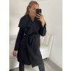 Kabát flaušový dlouhý dámský (S/M/L ONE SIZE) ITALSKÁ MÓDA IMM22SL5079A