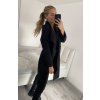 Kabát flaušový dlouhý dámský (S/M/L ONE SIZE) ITALSKÁ MÓDA IMM22SL5079A (Velikost S/M/L, Barva růžová světlá)