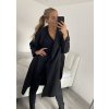 Kabát flaušový dlouhý dámský (S/M/L ONE SIZE) ITALSKÁ MÓDA IMM22SL5079A