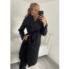 Kabát flaušový dlouhý dámský (S/M/L ONE SIZE) ITALSKÁ MÓDA IMM22SL5079A
