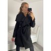 Kabát flaušový dlouhý dámský (S/M/L ONE SIZE) ITALSKÁ MÓDA IMM22SL5079A