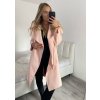 Kabát flaušový dlouhý dámský (S/M/L ONE SIZE) ITALSKÁ MÓDA IMM22SL5079A