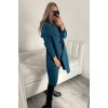 Kabát flaušový dlouhý dámský (S/M/L ONE SIZE) ITALSKÁ MÓDA IMM22SL5079A (Velikost S/M/L, Barva růžová světlá)