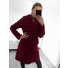 Kabát flaušový dlouhý dámský (S/M/L ONE SIZE) ITALSKÁ MÓDA IMM22SL5079A (Velikost S/M/L, Barva růžová světlá)
